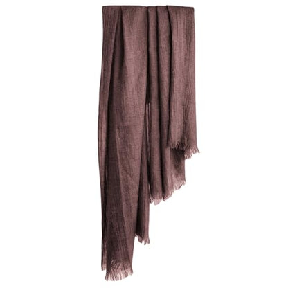Harewom Lightweight Gauze Linen Feeling Shawl Wraps for Women Beach Summer Scarf for Evening Wedding Dresses - color: Shawl Wraps - Brown