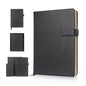 A5 Hard Cover Notebook with Pen Holder, Gold Edges & 180° Lay Flat - Large 5.7x8.4 Lined, Bookmark, Gift Box - Durable Journal for Office, Study, Travel - Writers, Students(Black) - color: Black, style: Hard surface-Lined