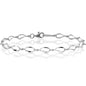14K White Gold 5mm Thick Link Chain Bracelet 7.25 inch, Polished, Twisted for her IceCarats