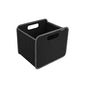 Foldable Box Shelf Organizer Home Office Crafts Linens 10.4x12.6x10.8inches, 1-Pack/Small, Lava Black - color: Lava Black, size: 1-Pack / Small