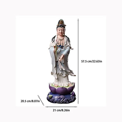 Sculpture Meditating Statue Zen Ceramic Bodhisattva Statue Household Lucky Enshrining Meditation Statue Ornament Figurine Sitting