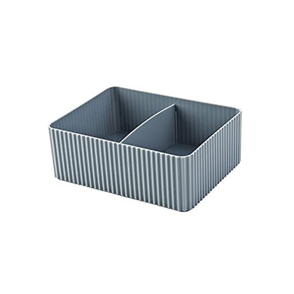 Plastic Home Office Bathroom Storage Box Grid Desktop Sundries Storage Box Makeup (Color : Gray M) - color: Gray M