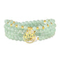 COAI Japamala Namaste Charm 108 Mala Beads Wrap Bracelet Stone Beaded Necklace - style: Green Aventurine