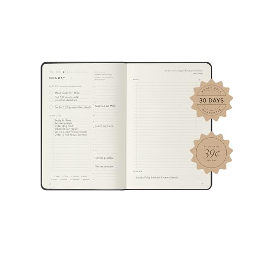 Full Focus Evergreen Linen Planner by Michael Hyatt - The #1 Daily Planner to Set Annual Goals, Increase Focus, Eliminate Overwhelm, and Achieve Your Biggest Goals - Hardcover - color: Evergreen