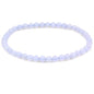 Keleny 4mm Natural Round Beads Gemstones Rock Crystal Stretch Bracelet 7 Inch Unisex - color: A Grade Blue Lace Agate