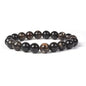 Justinstones Gem Semi Precious Gemstone 10mm Round Beads Stretch Bracelet 7 Inch Unisex - color: Biotite