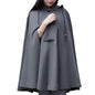 Meditation Cloak with Removable Zipper Hood Prayer Warm Robe Cozy Cape Poncho Women Men Oversize Coat - color: Gray, size: Medium