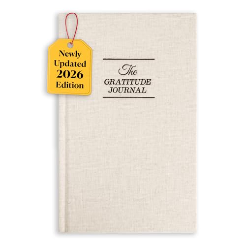 The Original Gratitude Journal 2026 - 5 Minute Gratitude Practice with Inspiring Quotes and Mindful Prompts for Affirmation, Reflection & Wellness - Daily Happiness Journal for Women & Men by Thankful Path - color: Original Linen