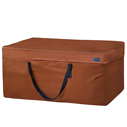 NettyPro Outdoor Patio Cushion Storage Bags Water-Resistant Extra Large 9 Ft Christmas Tree Cushion Bags for Storage, 65 x 20 x 28 Inch, Brown - color: Brown, size: 1 Pack-65L x 20W x 28H