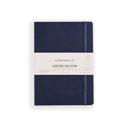 myPAPERCLIP Limited Edition A5 Ruled Notebook | 192 Pages, 100 GSM, Soft Cover, A5 (5.83 × 8.27 in) | Flat Lay | Bookmark & Elastic Closure | Imperial - color: Imperial, style: Ruled