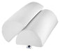 AllSett Health Half Moon Bolster Pillow for Legs, Back and Head (2 Pack) Semi Roll for Ankle and Foot Comfort with White Cotton Machine Washable Cover | Premium Memory Foam | 2 Pillow System - style: Knee Half Moon White (2 Pack)