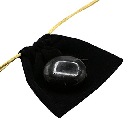 Black Tourmaline Crystals and Healing Stones - Large Palm Stone Crystals Piedra - Crystal for Good Luck, Positive Energy, Meditation - Unique Stocking Stuffers and Birthday Gifts for Women, Men - color: Black Tourmaline (Mental)