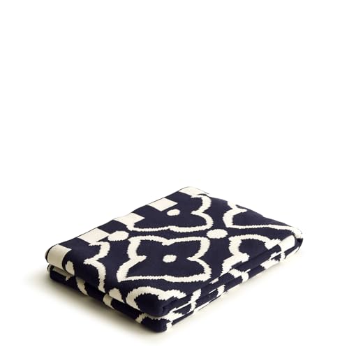 Vera Bradley Women's Cotton Double Knit Throw Blanket - color: Moorish Peacoat