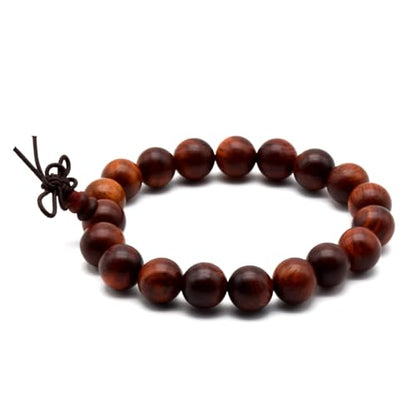 Zen Dear Unisex Natural Rosewood Prayer Beads Buddha Buddhist Prayer Meditation Mala Necklace Bracelet - style: 10mm 19 beads