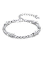 Bandmax Barbed Wire Chain Bracelets for Men Women Stainless Steel/Black/Gold Thorn Cuban Link Bracelet Adjustable Punk Emo Style Jewelry Gift - color: 04 5MM-Silver Tone