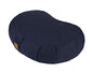 Crescent Zafu Meditation Pillow, D=17" W=11" H=5.5" Zabuton Yoga Bolster, Meditation Cushion, Floor Pouf Yoga Pillow Zippered Organic Cotton Cover Natural Buckwheat kneeling pillow - Large - color: Navy blue