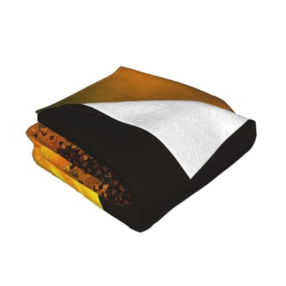 Wild Flower Sunflower Prints Throw Blanket (320g Flannel) Anti-Pilling Warm Fuzzy Blankets for Bed Sofa Couch Travel 40x30 Inch - color: Wild Flower Sunflower, size: 40x30 Inch