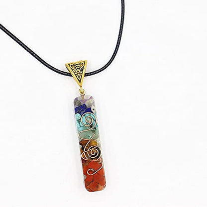 COLORFUL BLING Healing Crystals Gemstone Chakra Om Symbol Pendant Necklace Lava Rock Bracelet Set Prosperity Reiki Wealth Money Fortune Positive Energy Quartz Yoga Meditation Jewelry for Women Men - style: Set A