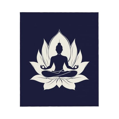 Buddha Meditation Flower Ultra Soft Throw Blankets Cozy Lightweight Blanket for Sofa Bed 60"X50"8