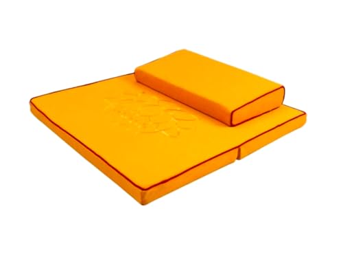 Meditation Cushion - Floor Pillow for Adults - Floor Seating & Meditation Pillow - Yoga Bolster with Washable Cover(Size:60x60cm(24x24inch),Color:Yellow) - color: Yellow, size: 60x60cm(24x24inch)