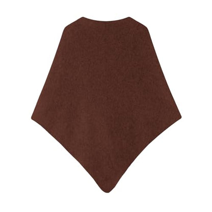 Pashmina Shawl Wraps for Women Knitted Shawls Scarf Solid Color Lightweight Poncho Wrap Tops Fall Winter Clothing - color: Brown
