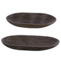 SAFAVIEH Home Collection Trellen Zen Brown Faux Wood Decorative Long Bowl Table Decor (Set of 2)
