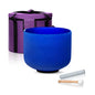 8 Inch Ingio A Note 432hz Third Eye Chakra Crystal Singing Bowl Healing with Carrying Case and Rubber Mallet Suede Strikers Oring - color: Indigo A Note, size: 8 inch
