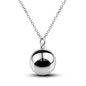 Dankadi 925 Sterling Silver Harmony Ball Necklace Brilliant Chime Bola 20MM Pendant Choker 18" 20" 22" 24" 26" Beads & O-Chain Women Jewelry Gifts For Pet Cats & Dogs (O-chain, 22 inch)