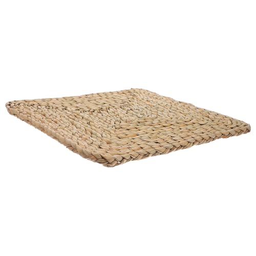 Outanaya Straw Woven Yoga Floor Cushion Mat for Meditation and Sitting Natural Seat Pad for Window and Outdoor Use Handmade Design
