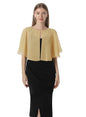 Chiffon Capelet Soft capes Shawls and Wraps for Evening Dress Wedding Cape 1920s shawl accessories for women - color: Gold