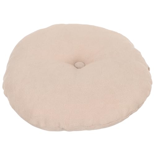 TOYANDONA Meditation Floor Cushion Zabuton Seat Pillow, Small Linen-Colored Cotton Blend Cushion for Yoga, Sitting on Floor, Tatami, Living Room and Bedroom Use