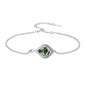 PELOVNY Celtic Knot Bracelet for Women 925 Sterling Silver Infinity Gemstone/Birthstone Bracelets Birthday Christmas Jewelry Gifts for Mom Daughter Wife - color: 02-Filigree-Moss Agate