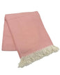 Cotton Acrylic Adirondack Herringbone Woven Throw (Pink Carnation) - color: Pink Carnation