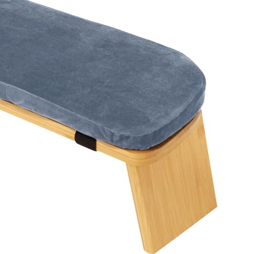 Meditation Bench, Bench for Home, Stable, Stool, Bamboo, Stable for Kneeling Or Sitting, Meditation Stool, Knee Stool, Light Blue