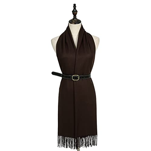 RIIQIICHY Women's Scarf Pashmina Shawls and Wraps for Evening Dress Bridesmaid Wedding Bridal Winter Warm Long Large Scarves - color: Caramel