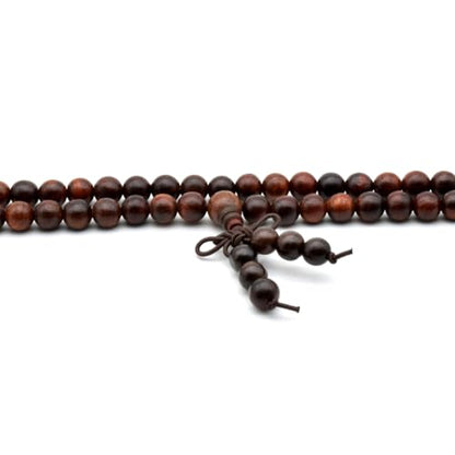 Zen Dear Unisex Natural Rosewood Prayer Beads Buddha Buddhist Prayer Meditation Mala Necklace Bracelet - style: 6mm 108 beads