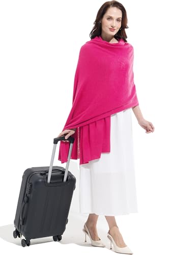 Soft Cashmere Blend Wrap Chic Scarf Stole for Women Wayfarer Travel Extra Large 87"x28" - color: Pop Red