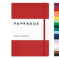 PAPERAGE Blank Journal Notebook, (Red), 160 Pages, Medium 5.6 in x 8 in - 100 GSM Thick Paper – Hardcover Journaling Notebook for Work, School, Note Taking or Sketching - color: Red, style: D. Blank