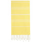 Lina Turkish Beach Towel Peshtemal (38" x 71"), Sand-Free, Large & Quick-Dry, Lightweight Pool Towels for Travel, Soft 100% Turkish Cotton & Pre-Washed, Ideal for Spa or Bath, Yellow - color: Yellow