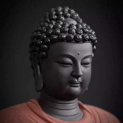 Sculpture Meditating Statue Entrance Zen Statue Ornaments Office Ceramic Crafts Ornaments Figurine Sitting