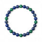 Lapis Lazuli Healing Bracelet – Real Crystal Beads for Stress Relief, Meditation & Chakra Balance – Natural Gemstone Jewelry Gift for Women & Men, Adjustable Stretch Fit - style: 6mm Lapis & Malachite （no gift box）