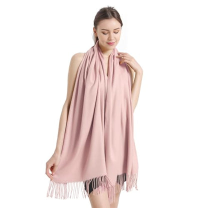 Pashmina Scarf and Shawl - Soft Women Pashminas Wrap for Wedding Evening Party dresses - color: G#. Old Pink
