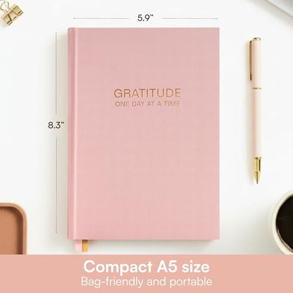 Gratitude Journal 6-Month Daily Affirmation Planner - Hardcover Guided Reflection Journal with Inspirational Quotes, Self Care & Mindfulness Gift Notebook