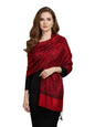 PASKMLNA Paisley Jacquard Pashmina Shawl Wrap Scarf Stole - color: Red Black