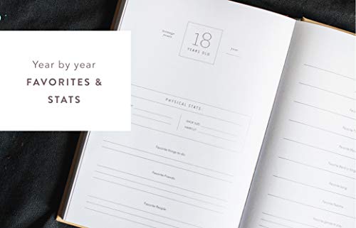 Promptly Journals, A Complete Childhood History: From Pregnancy to 18 Years Old (Sage Green, Linen) | Baby Book and Pregnancy Journal | Baby Memory Book - color: Sage Green