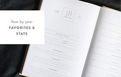 Promptly Journals, A Complete Childhood History: From Pregnancy to 18 Years Old (Sage Green, Linen) | Baby Book and Pregnancy Journal | Baby Memory Book - color: Sage Green