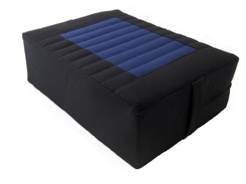 Tibetan Seat Meditation Cushion/Gomden - Black-Blue - color: Black-Blue