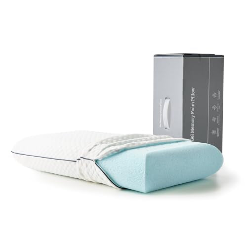 Weekender Cooling Gel Memory Foam Pillow for Sleeping – Queen Size, Ventilated Cooling Pillow for Side & Back Sleepers, Neck & Shoulder Support, Medium Firm, Washable Cover - size: Queen, style: 1 Pack