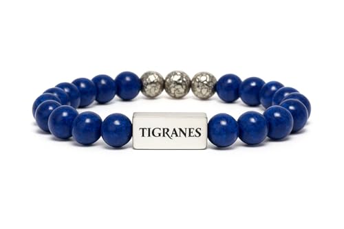 Tigranes Premium Natural Stone Bracelet Collection – Handmade Gemstone Jewelry in Luxury Branded Gift Box - style: Lapis Lazuli