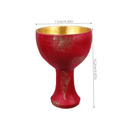Amosfun 1pc Holy Cup Resin Goblet for Altar Decoration Ceremonial Sacrifice Tool Elegant Tabletop Religious Ornaments for Worship Use